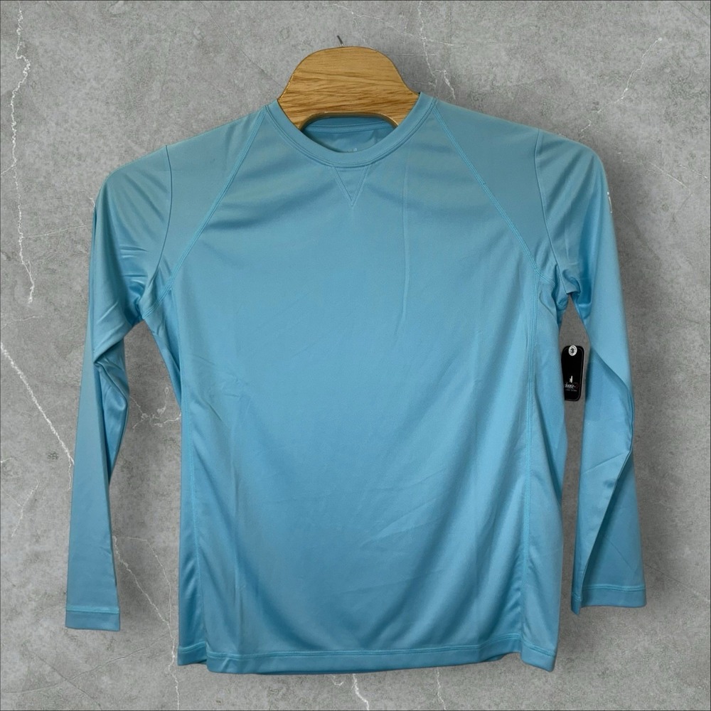 Johnnie-O Gavin Boys‎ Long Sleeve Performance Shirt Blue UPF 50 Size 16